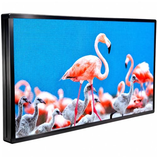 Image of P3 Programmable LED Sign,Scrolling Full Color Display,40 inchx25 inch | WiFi APP Control | IP65 Waterproof | Scrolling Text Display | Adjustable Brightness | Store Sign