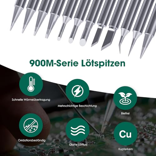 Lötspitzen Hanglife 900M (12 Stück) für Lötkolben und Lötstationen