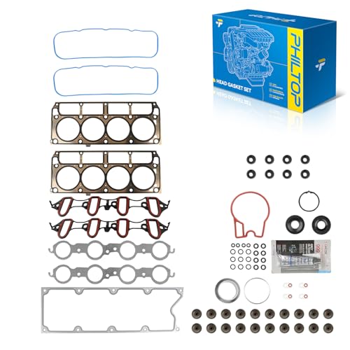 Image of PHILTOP HS26191PT Head Gasket Set Fit for Chevy Silverado 1500 Tahoe Suburban Avalanche Express 2500, GMC Sierra Yukon XL 1500 Savana, Cadillac Escalade, Hummer H3,for 5.3L 4.8L Engine Head Gasket Kit