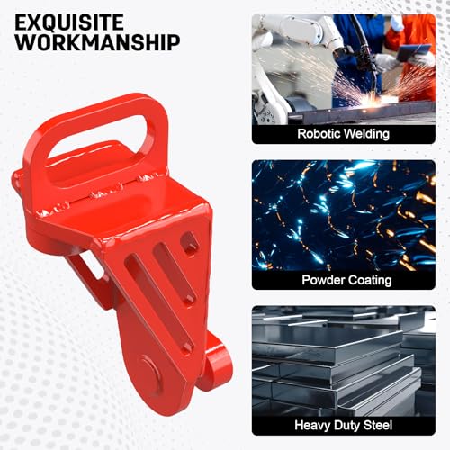 2026 Upgraded Shipping Container Jack Lug, Heavy Duty Shipping Container Booster Lifter with Portable U-Shape Handle, Shipping Container Accessories Attachment(Red)