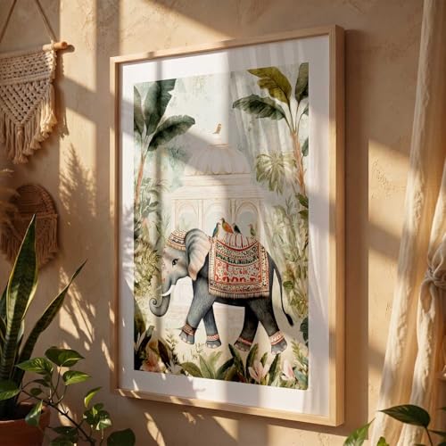 Image of kotart Decorative Traditional Wall Art Home Decor Madhubani Painting poster With Frame For Living Room Bed Room Hotel Wall Decor Digital Reprint (13X17 inch)