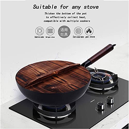 Wok Tradicional Chino de Hierro Grande 32cm miniatura 4