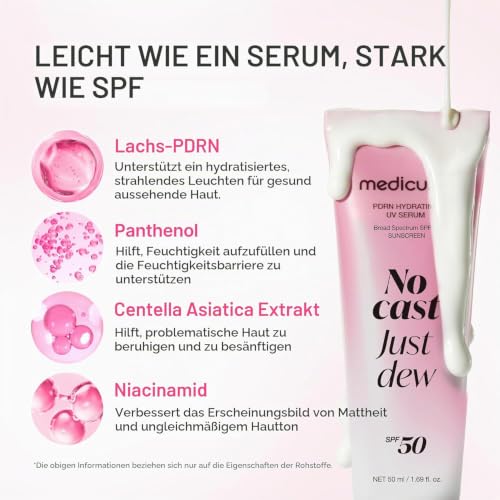 medicube No Cast Just Dew PDRN Hydrating UV Sonnenserum SPF 50 – Ansicht 3