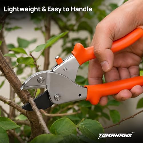 Image of TOMAHAWK Anvil Pruner - For Dry & Woody Stems | 185mm Blade, 16mm Max Cutting Diameter | TAP200 | High-Carbon Steel Blade, Metal Handle with PVC Grip, Rust Resistant