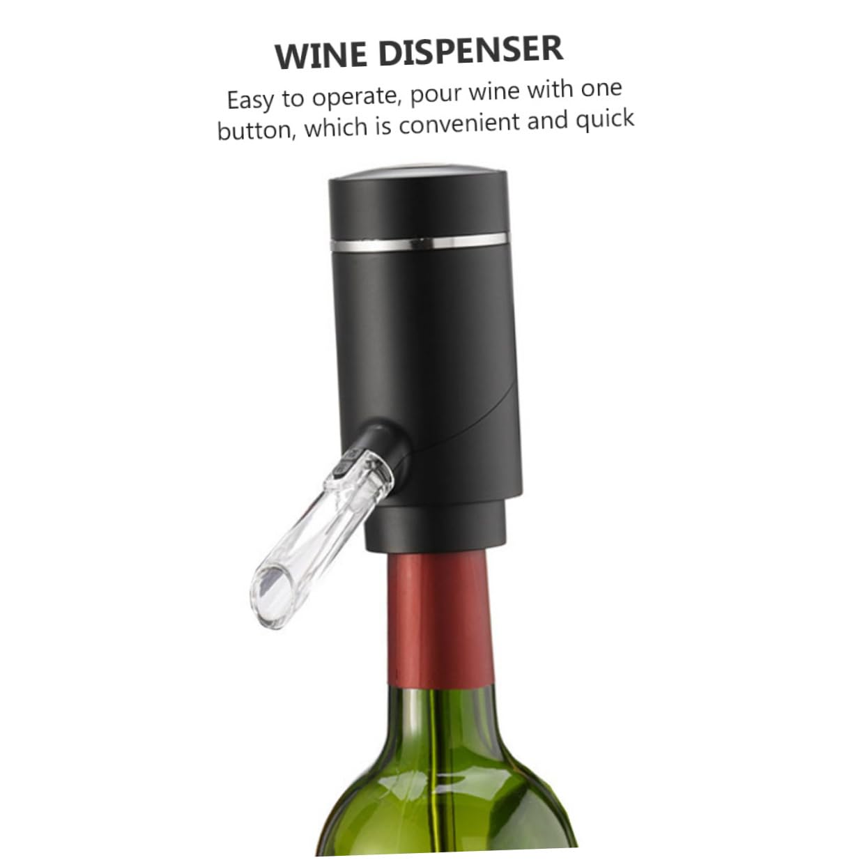 Ciieeo Aérateur de Vin Électrique Noir, Verseur de Vin 1 Pièce