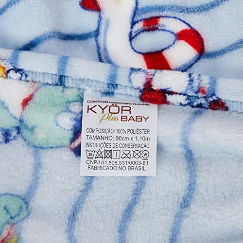 Cobertor Flannel Kyor Infantil Marinheiro JolitexMulticor Poliéster