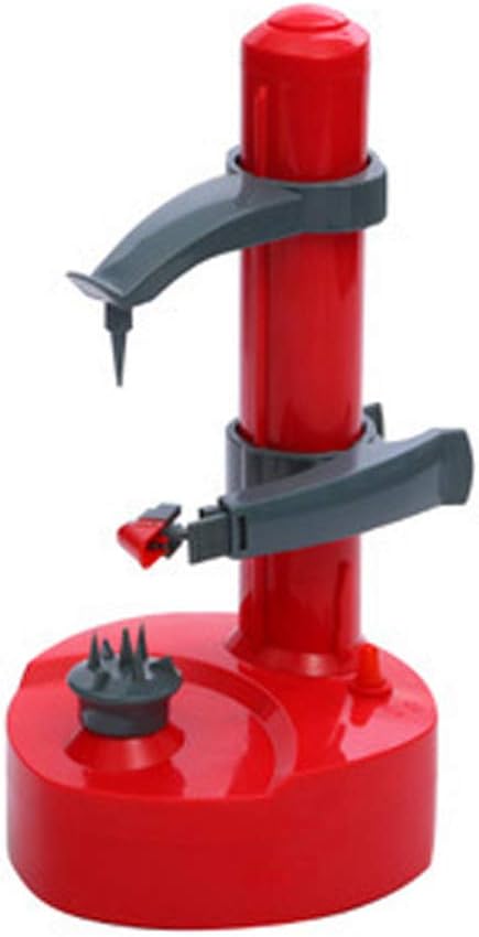 Electric Peeling Machine Multifunctional Fruit Peeler Potato Electric Peeling Apple Artifact Peeler (RED)