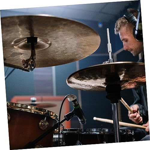 Soporte extensible para cowbell de doble varilla para batería, soporte ajustable para percusión, construcción robusta de acero, incluye hardware de montaje miniatura 5