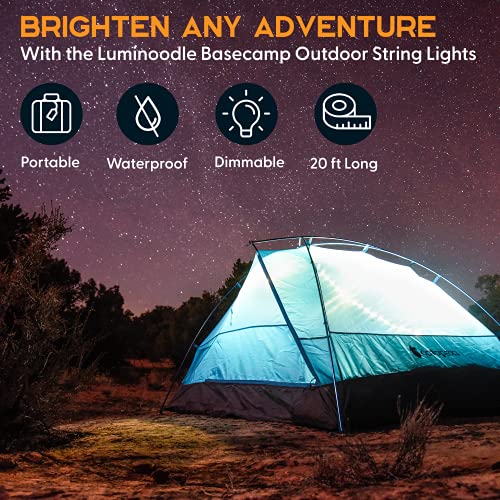 Power Practical Luminoodle Basecamp - 20 Ft Led Outdoor String Lights - 12V Outdoor Color Changing Lighting Strip With Remote For Boats, Rv, Camping, Patio - Waterproof Light Rope Up To 1000 Lumens #TOP1
