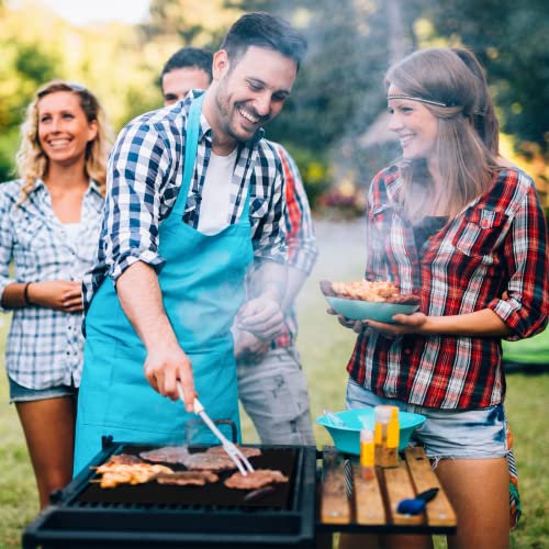 Foto von Grillmatte für Gasgrill, 5 Stück BBQ Grillmatten Antihaft Backmatte Wiederverwendbar Backpapier Grillzubehör für Holzkohle Grill, Elektro Tischgrill, Backofen, PFOA-Frei