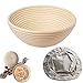 Cestini Per La Cottura del Pane, Cestino Rotondo da Lievitazione, Rattan Naturale Lievitazione Cestini, Cestino Pane Rotondo, per Pane e Alimenti Fermentati (Color Legno)