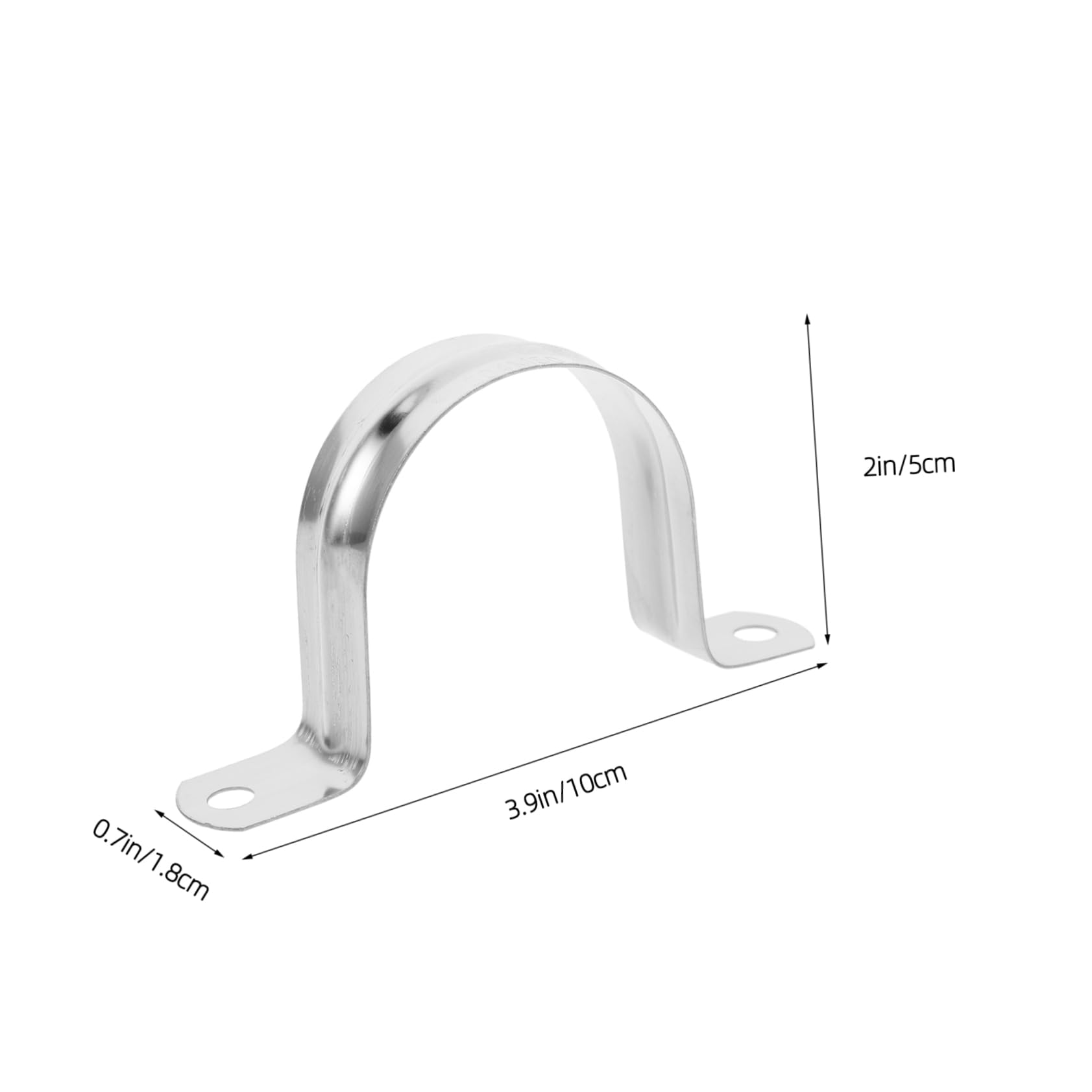 Cabilock 10pcs Clamp Line Card Fixing Tools Saddle Clamp Hanger Strap Clip Flue Fixing Bracket Support Bracket Steel Fasteners U Bracket Stainless Steel Silver