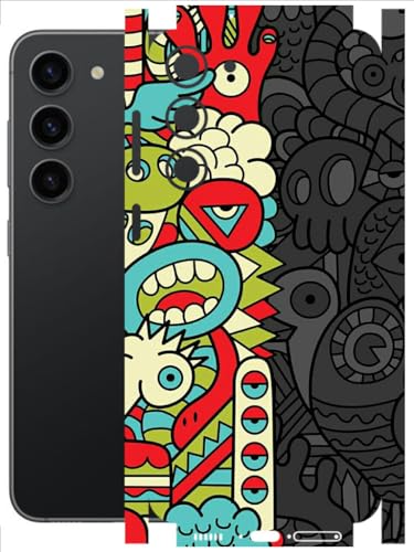 Image of AtOdds - Full Body Back Screen Guard Protector Film - Lamination Wrap Skin Sticker Compatible with Samsung Galaxy S23 (5G) | Scratchproof Matte Finish (Graffiti50)