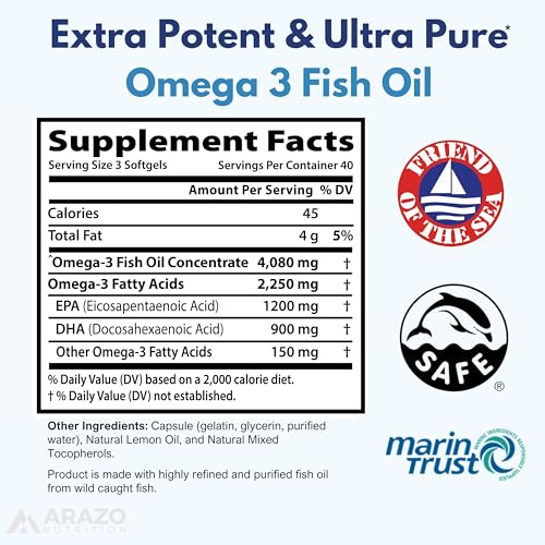 Arazo Nutrition BS012 Wild Caught Omega 3 Fish Oil thumb #1