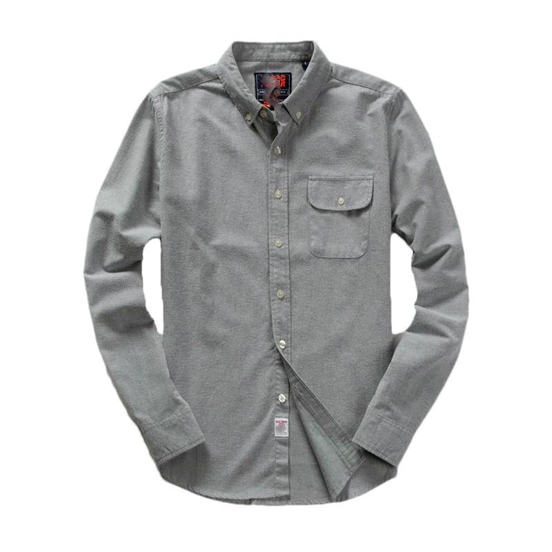 Chemise classique à manches longues haut de gamme avec col boutonné homme