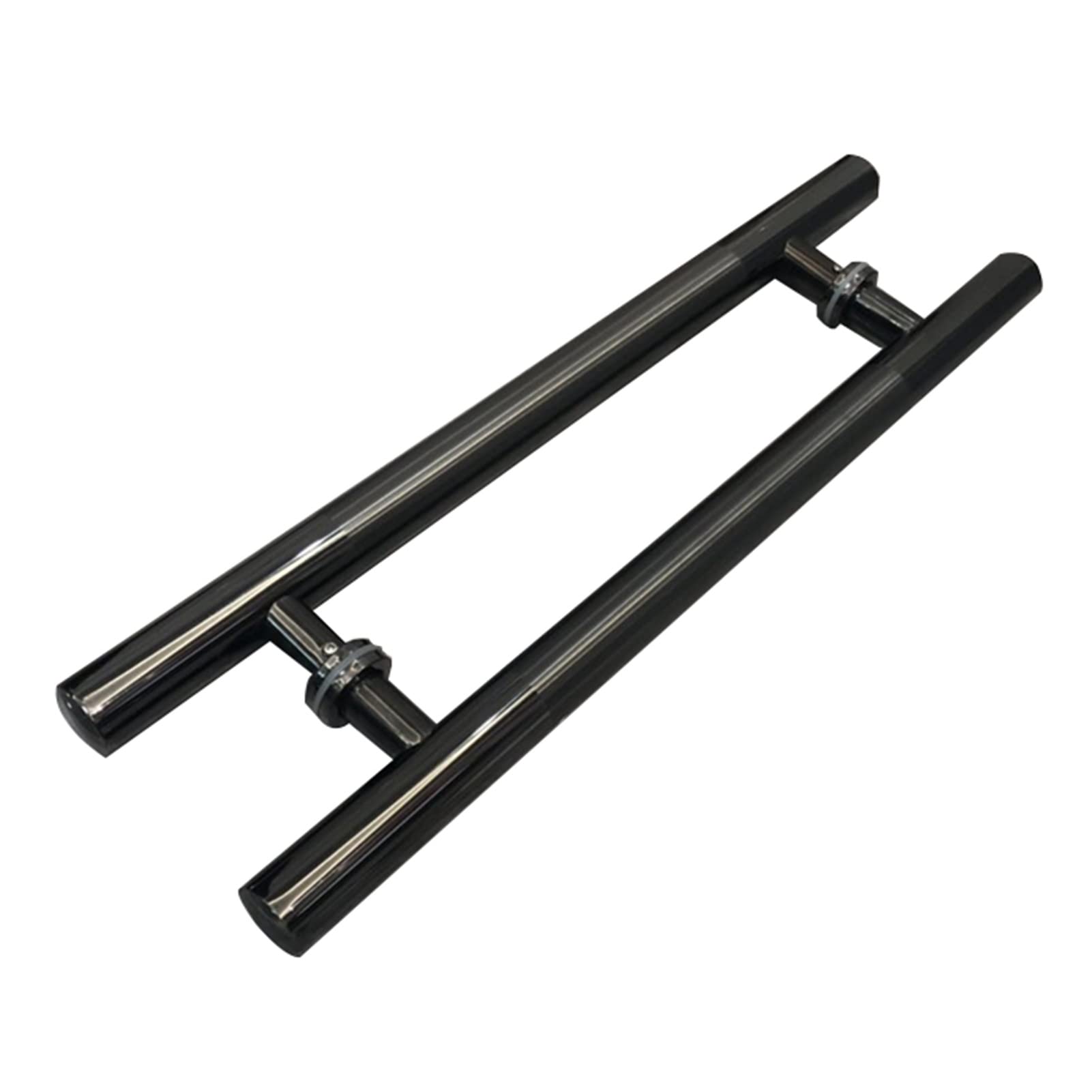 Manija de puerta de granero en forma de H, de acero inoxidable para puertas correderas y sólidas, acabado negro mate
