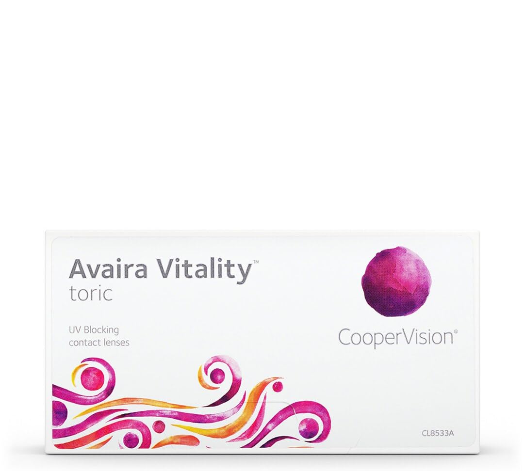 Coopervision Avaira Vitality Torische Monatslinsen weich, 6 Stück / BC 8.5 mm / DIA 14.5 mm / CYL -1.75 / ACHSE 10 / -4 Dioptrien