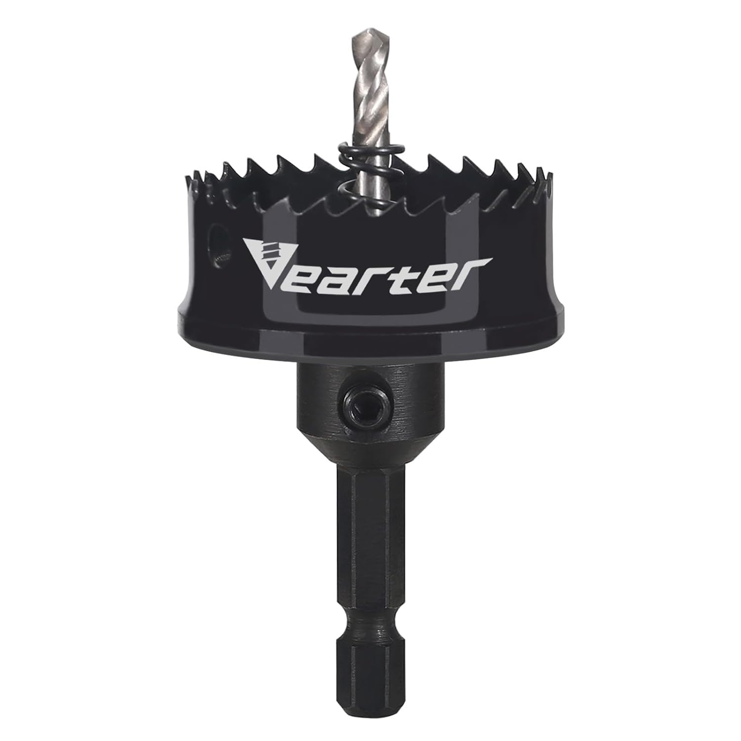 1-1/2'' Bi-Metal Hole Saw 1/4 Inch Hex Shank, M42 Bi-Metal Hole Saw, Thin Wall Cobalt Drill Hole Cutter with Arbors for Wood, Sheet Metal, Copper, Plaster, PVC, Steel Plate, Drywall, Black