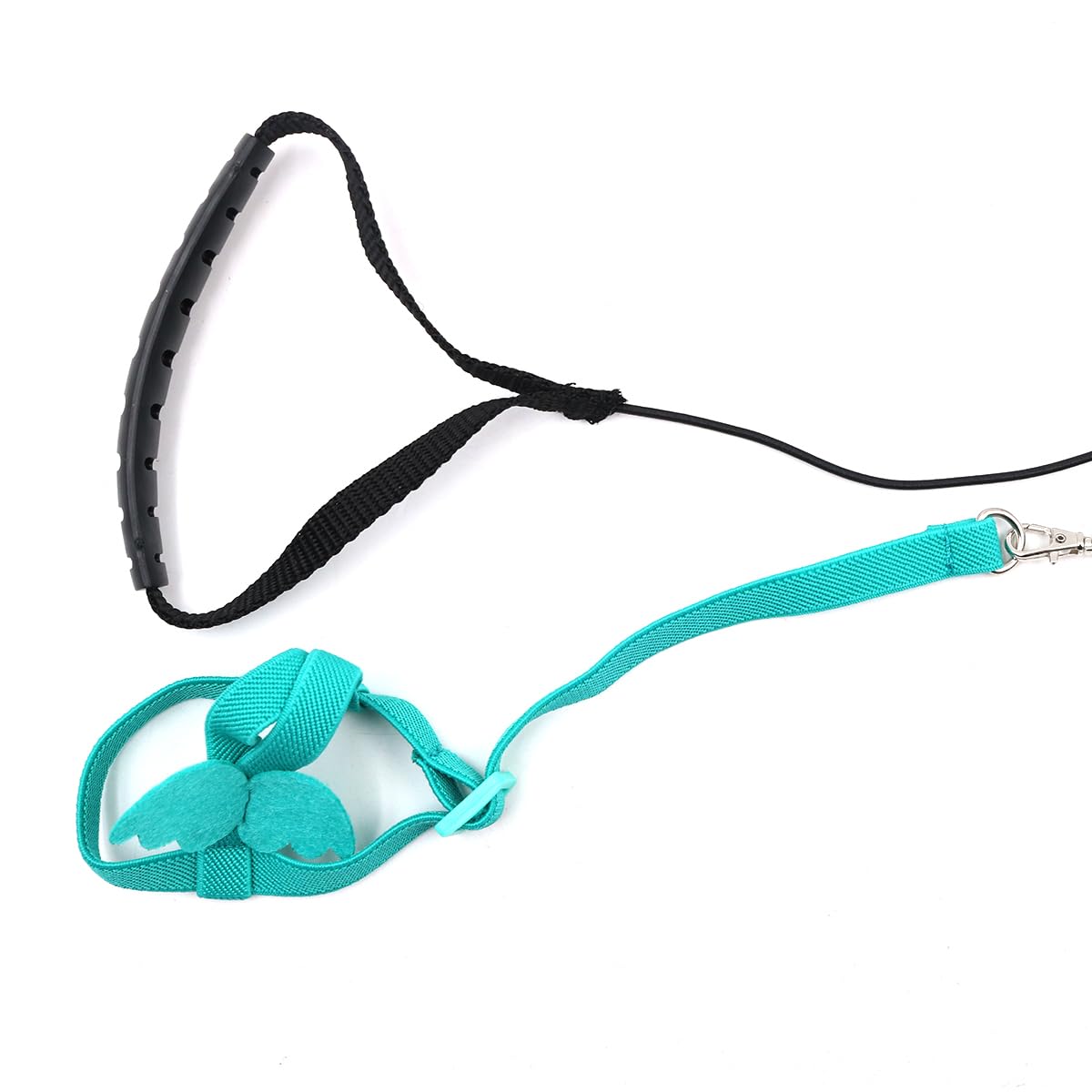 1 Ensemble de Corde d'entraînement au vol pour Oiseaux en Plein air, kit de Harnais et de Laisse pour Oiseaux, Harnais réglable pour Animaux de Compagnie (Bleu Clair)