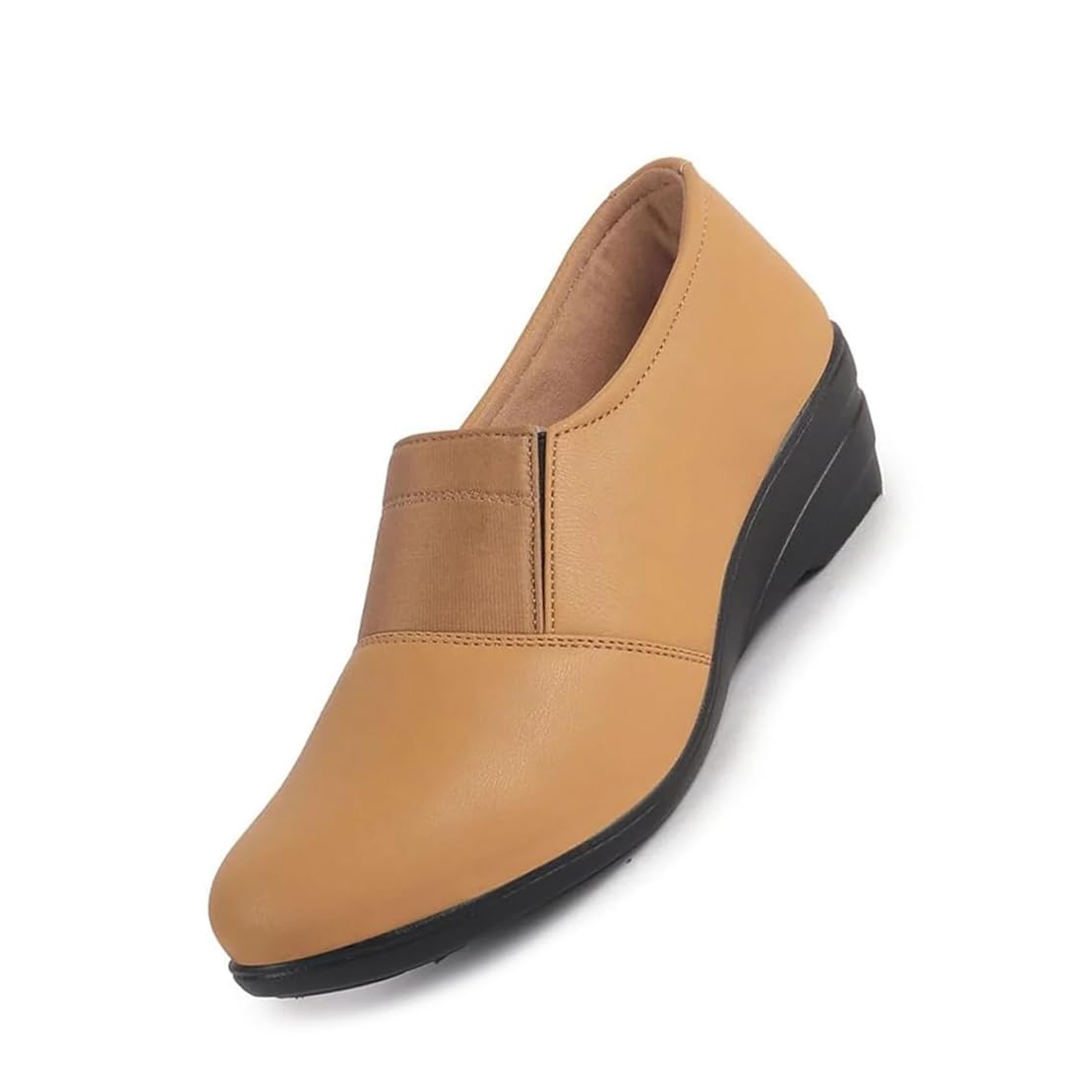 fausto Women Classic Formal Slip On Shoes | Platform Heel Shoe for Office Meeting Events | Easy Pull On Shoes with All Day Comfort-picture-29