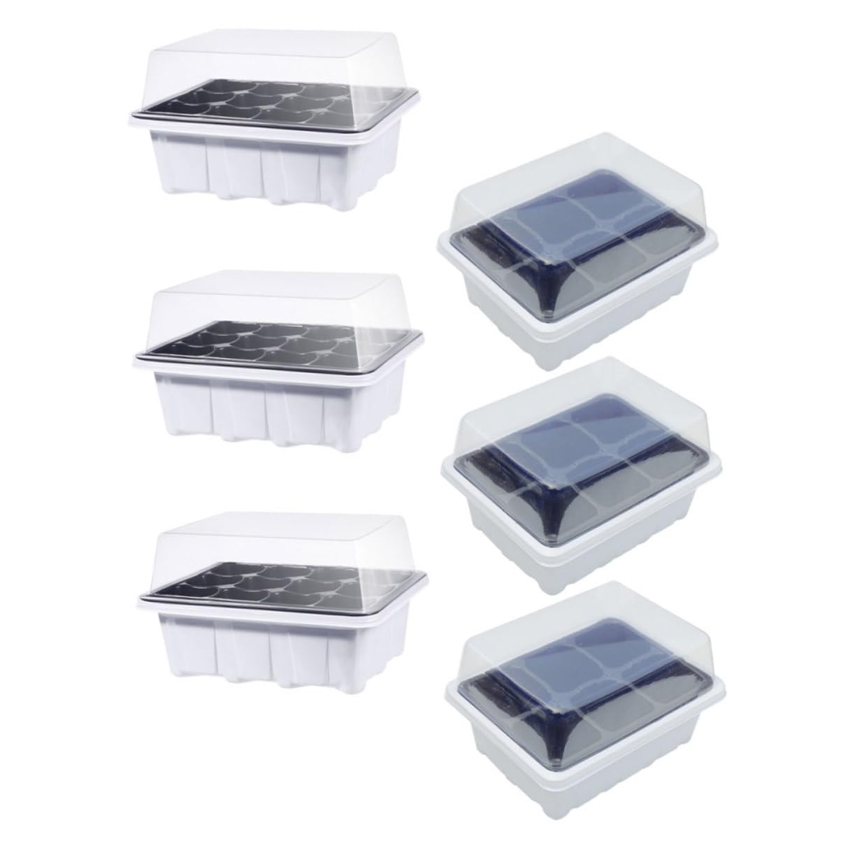 Hemobllo 12pezzi Vassoi per Germinazione Piante per Avviamento Piante e Coltivazione Serra Leggeri e Facili da Usare Perfetti per Verdure e Succulente