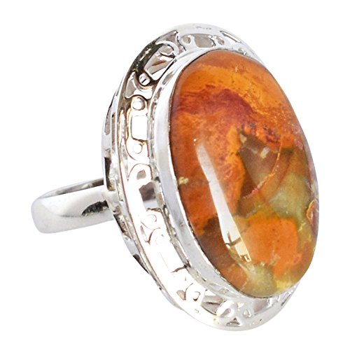 Bague argent 925 et mookaite un cadeau d'anniversaire fait main unique pour femme