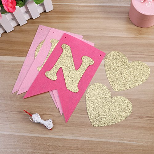 TOYMYTOY Striscione con bandiere con lettere ONE e...