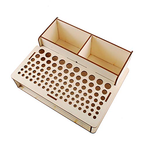 NW Wooden Leather Tools Storage Box Shelf Leather Tool Organizer Wood Box Leather Tool Holder Leather Craft Tools Holder Punch Tools Storage Box Organizer(102)