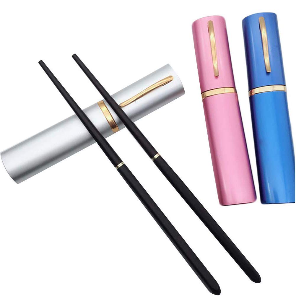 ポータブル 折りたたみ箸 ステンレス製 収納ケース付き キャンプ