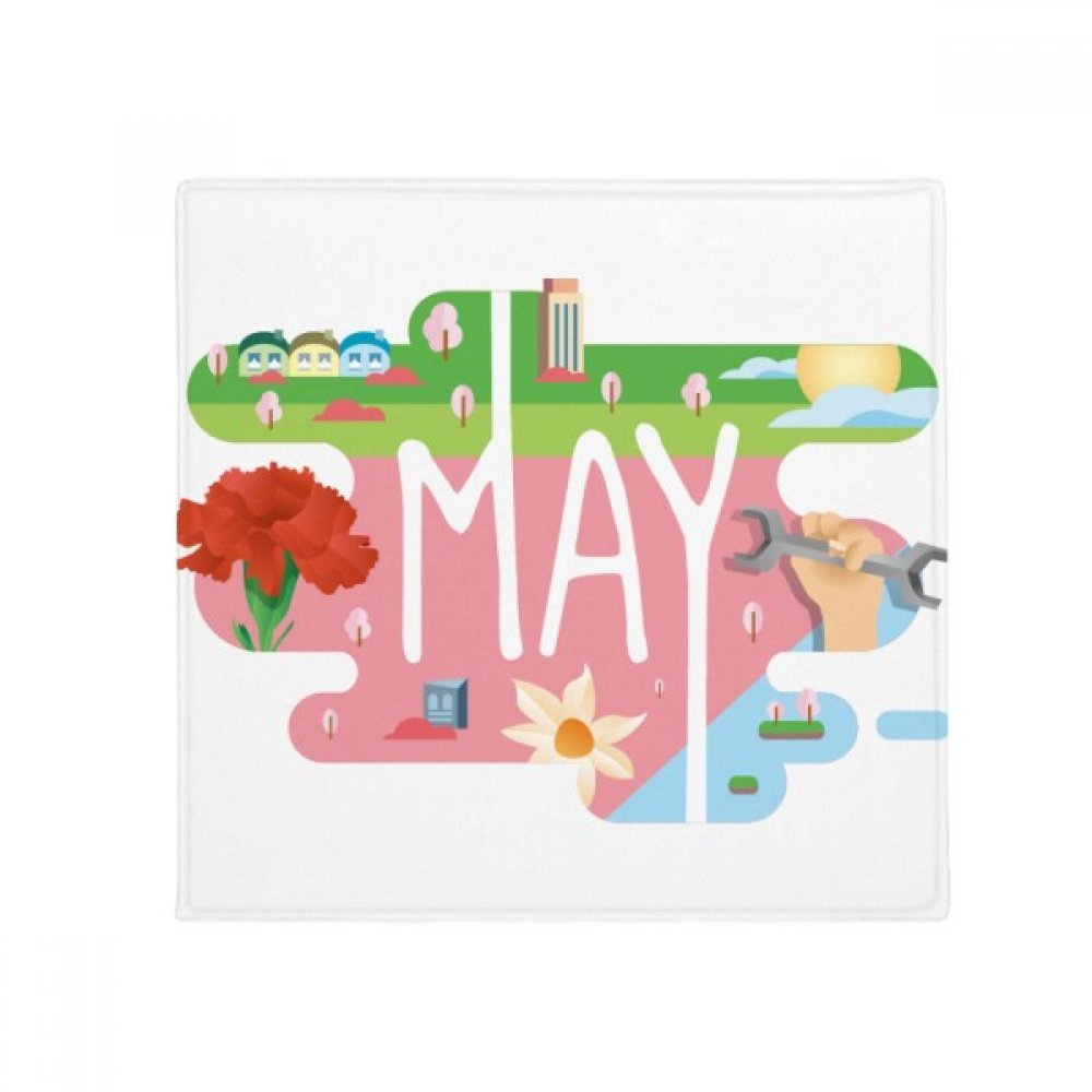 Mois de mai tapis de sol de 50x50cm antidérapant multicolore pour porte