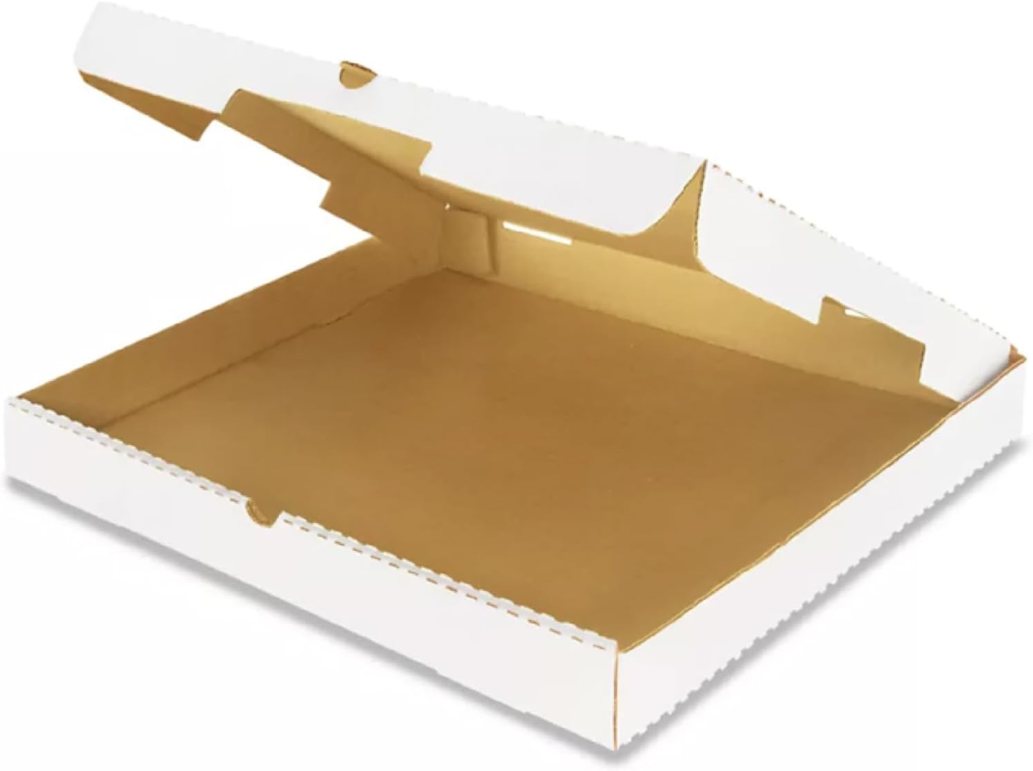 12 x 12 x 2 Inches White Pizza Boxes - 50 Pack | Heavy-Duty B-Flute Corrugated White Cardboard Pizza Boxes | Easy to Assemble, Customizable Ideal for Takeout Pizza Delivery