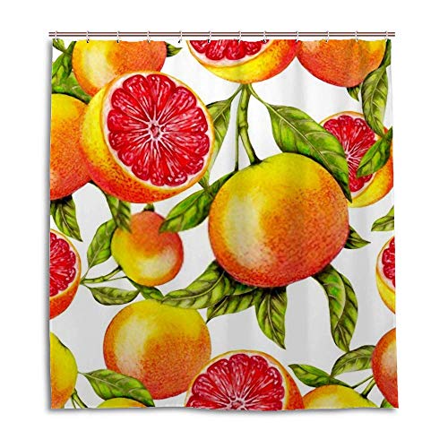 Rideau de douche imperméable lavable en machine pamplemousse 72x72 cm anti-éclaboussure - 2