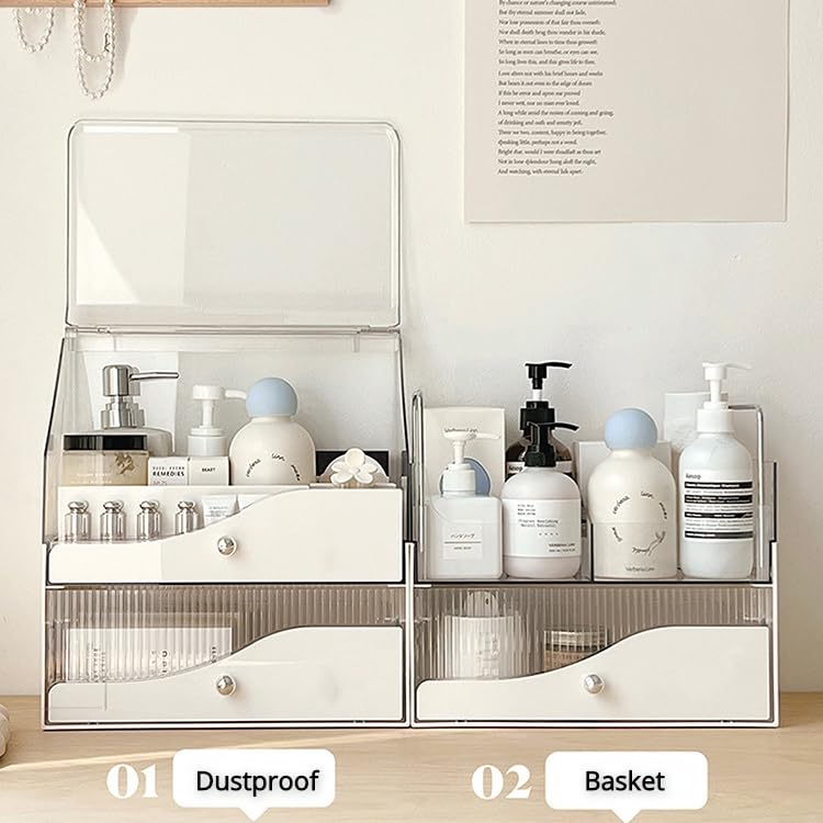 Amazon.com: Makeup Organizer with Drawer Large Capacity  display picture 3