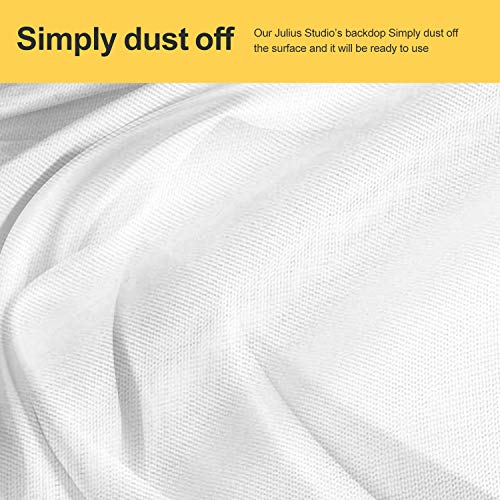 Julius Studio 10 Ft. X 20 Ft. Large Heavy Duty White Backdrop, Pure White Seamless Background Fabric Screen Muslin For Photo Video Chromakey, Jsag198 #TOP2