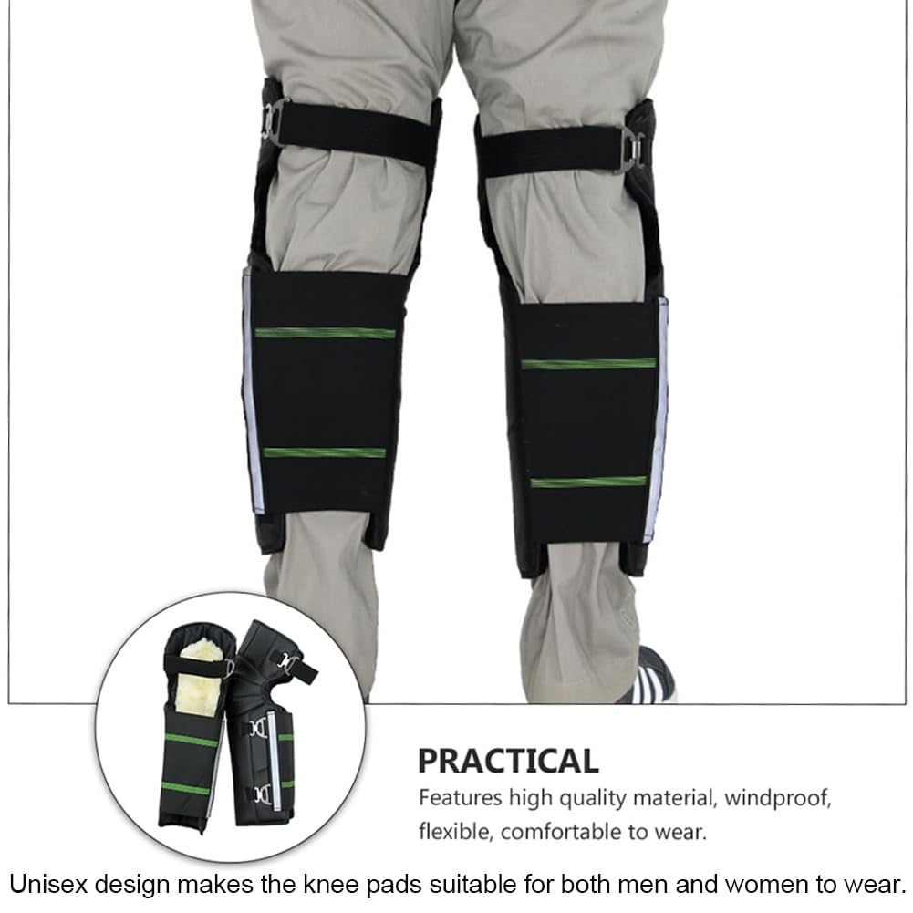 Inverno Mantieni Caldo Ginocchiere per Moto, Ginocchiere Motociclistiche Pelle, Fodera in Lana Rinforzato e Caldo per Snowboard, Equitazione, Sci, Motocross