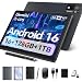 Tablet 10 Zoll Android 16 Octa-Core Tablet 16GB RAM + 128GB Tablets mit Tastatur Maus & Stift Gesichtsentsperrung 1280x800 HD 7000mAh WiFi 5 Bluetooth 5.4 GMS 1TB Erweiterung 8MP + 13MP Kamera