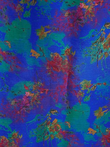 Image of Garden Vareli Nara Chiffon Abstract Floral Print Saree