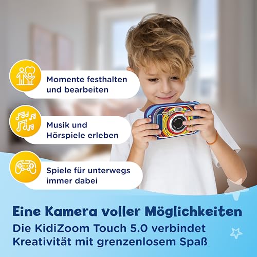 VTech KidiZoom Touch 5.0 - Digitalkamera Kinder mit Selfie-Funktion – Ansicht 3