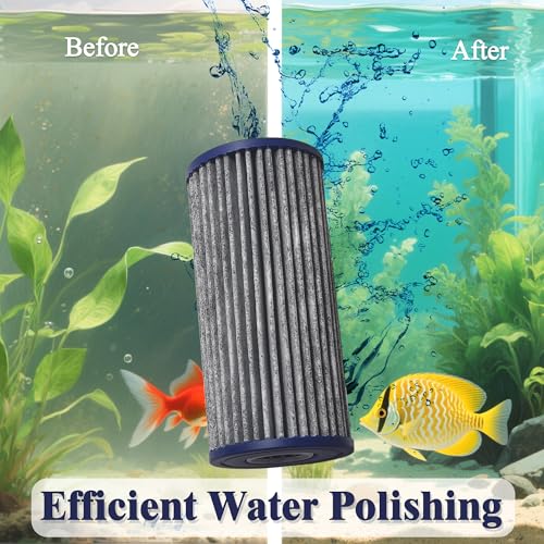 Image of NewKe 8 Pack Activated Carbon Micron Cartridge Replacement for MarineLand | for Magnum Polishing Internal Canister Filter (Ml90770) Compare to Part PA0140, 4 Upgraded Micron Cartridge & 4 Rubber Gasket