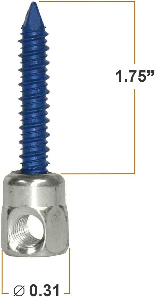 Everflow Sammys 8061957-25 SWC 20 3/8 Inch Screw Horizontally Threaded Rod Anchor Designed for Concrete Structure, Steel with Zinc Finish, Blue Delta Seal, Prevent Snapping (Pack of 25)