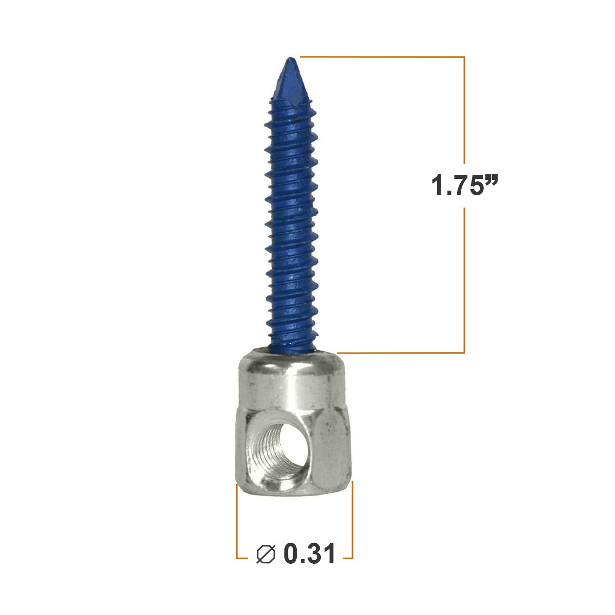 Everflow Sammys 8061957-25 SWC 20 3/8 Inch Screw Horizontally Threaded Rod Anchor Designed for Concrete Structure, Steel with Zinc Finish, Blue Delta Seal, Prevent Snapping (Pack of 25)