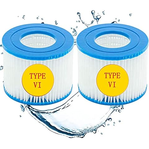 CXYXHW VI Pool Filter Cartridge for Bestway Filter Cartridge Pool Filter Replacement Filter for Lay-Z-Spa Miami Size 6-58323 (2) Cover