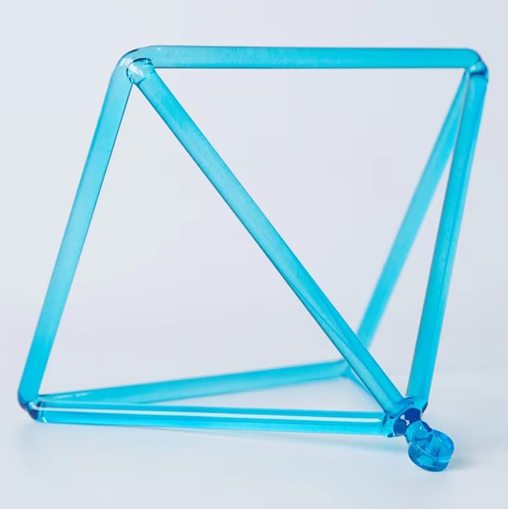 XBTGS Piramide cantante in cristallo di quarzo colorato con custodia per il trasporto, attaccante in cristallo e cinghia per appenderla, piramide canora dei chakra curativi, ciano, 22,9 cm