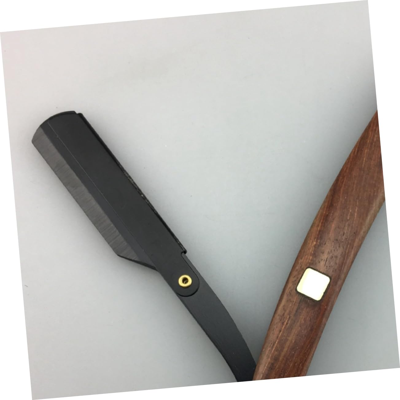 minkissy 3pezzi Rasoio Da Acciaio Con Manico Legno Chic Rasoi Manuali Per Uomini Design Vintage Per e Parrucchiere Senza Lama Facile Da Usare e Portatile