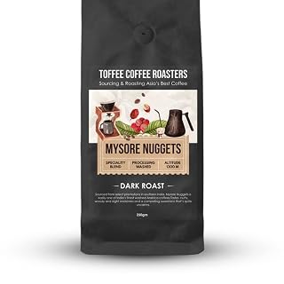 Toffee Coffee Roasters | Mysore Nuggets Coffee, Dark Roast, 1000g | Grind: Moka Pot, Speciality Blend, 100% Arabica | Speciality Coffee | Freshly Roast