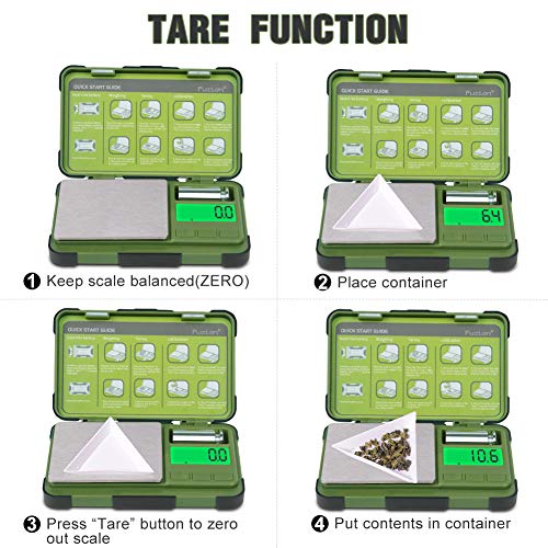 Fuzion Gram Scale 0.1G/1000G, Digital Pocket Scale With 6 Units Grams And Ounces, Small Herb Scale For Powder, Spices, Jewelry, Coins(Battery Included) #TOP4