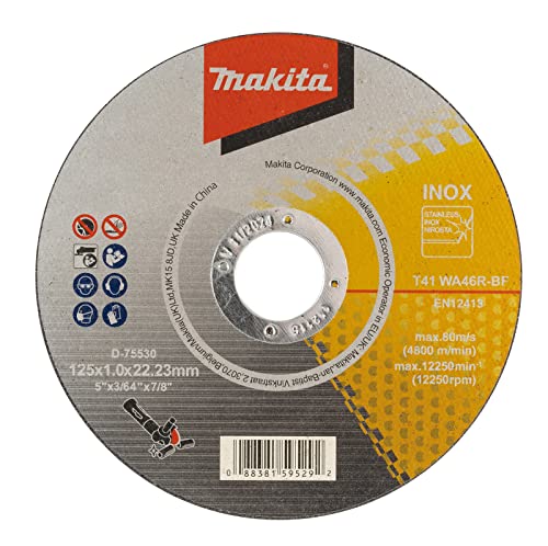 Image of Makita D-75530 Thin Cut Off Wheel 125 x 1.0 x 22.23