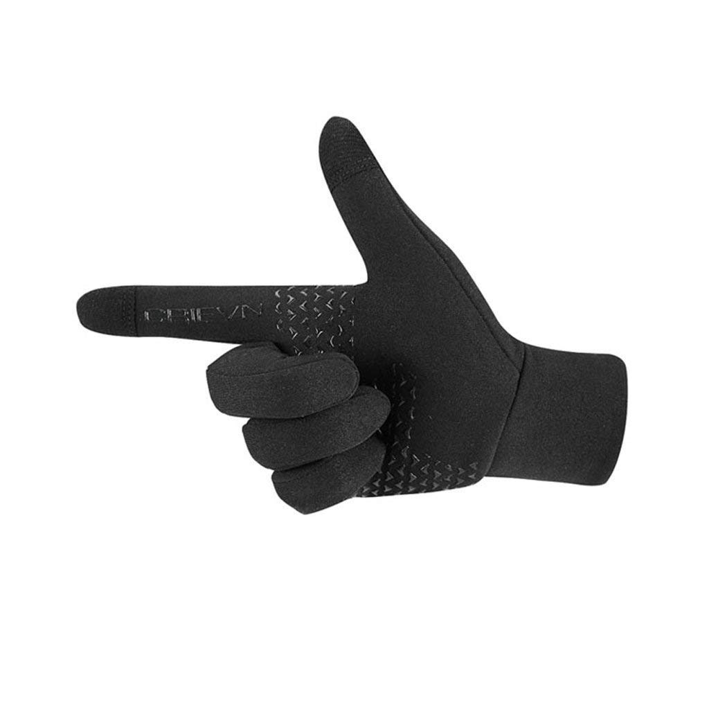 Unisex-Adult Rękawiczki Zimowe Ciepłe Rękawiczki Męski Podobny Ekran Do Dotyku Nowoczesny Casual Wędkowanie Alpinizm Bieganie/Black/One Size