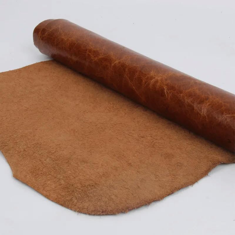 Piel de vaca de grano real marrón de calidad A cuero genuino suave piel de becerro de vaca espelta entera para decorar
