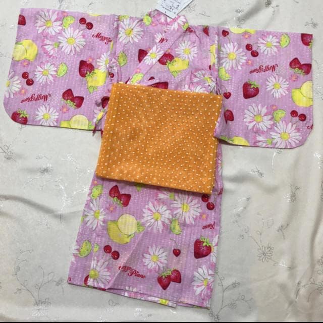 セット 七五三7歳女の子 着物＆帯＆長襦袢＆小物 白 蝶 丸帯 鈴